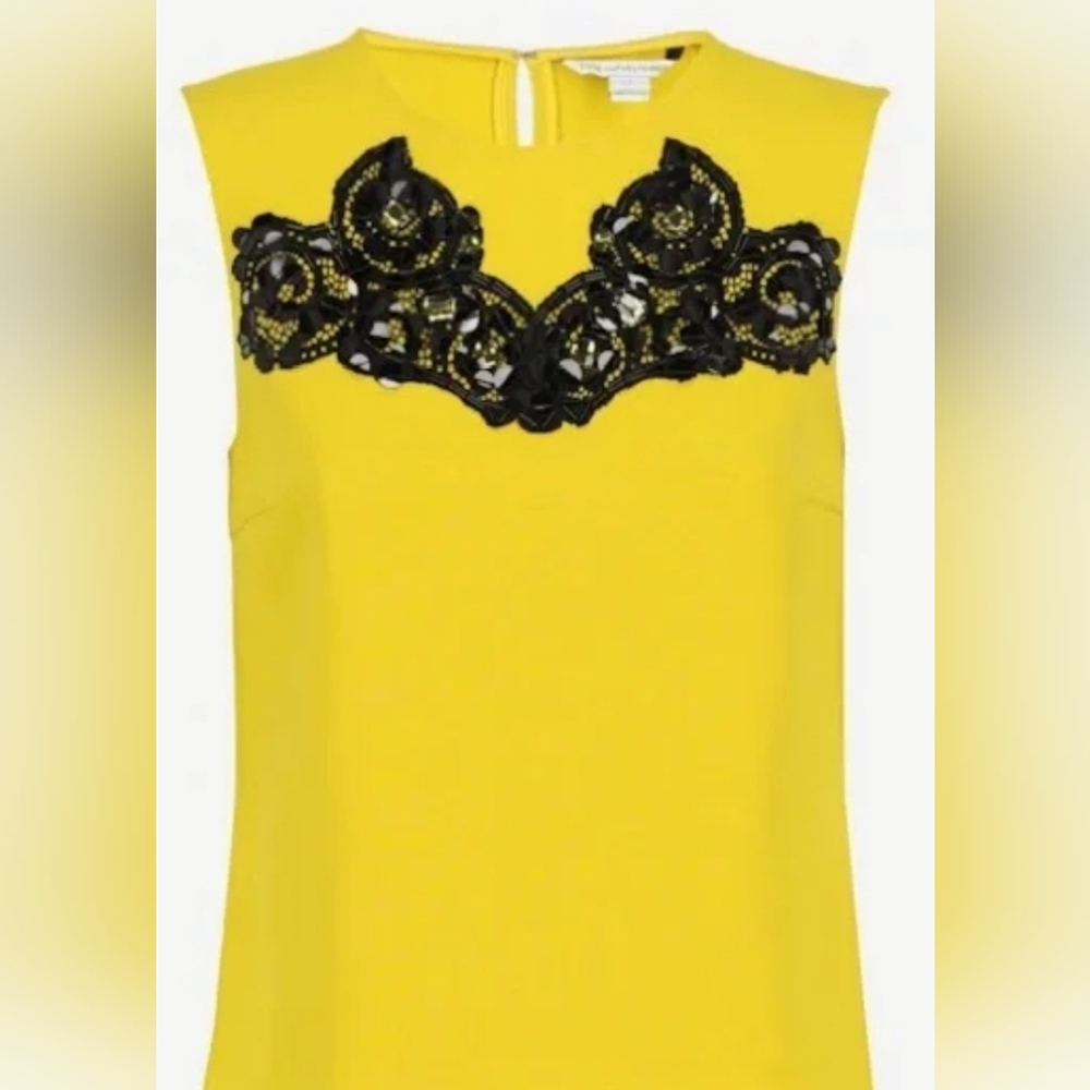 DVF yellow blouse
